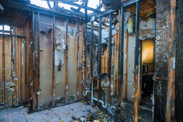 Professional Emergency Fire Cleanup technician working in Ames, TX